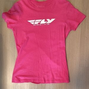 Fly Racing Women's Pink Short Sleeve Tee